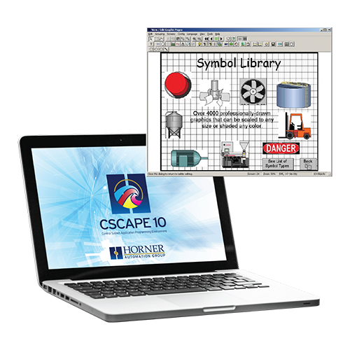 Cscape-10-with-symbols-hmi-software-plc-horner-automation-control-software-process-solutions-corp-texas